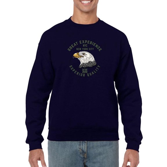 Great Experience Eagle Head Sweatshirt Men -Image by Shutterstock, Male 4X-Large