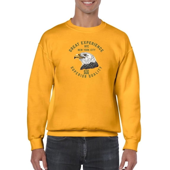Great Experience Eagle Head Sweatshirt Men -Image by Shutterstock, Male XX-Large