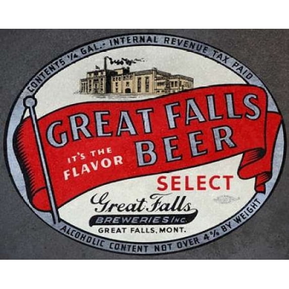 Great Falls Beer Poster Print by Vintage Booze Labels (11 x 14)