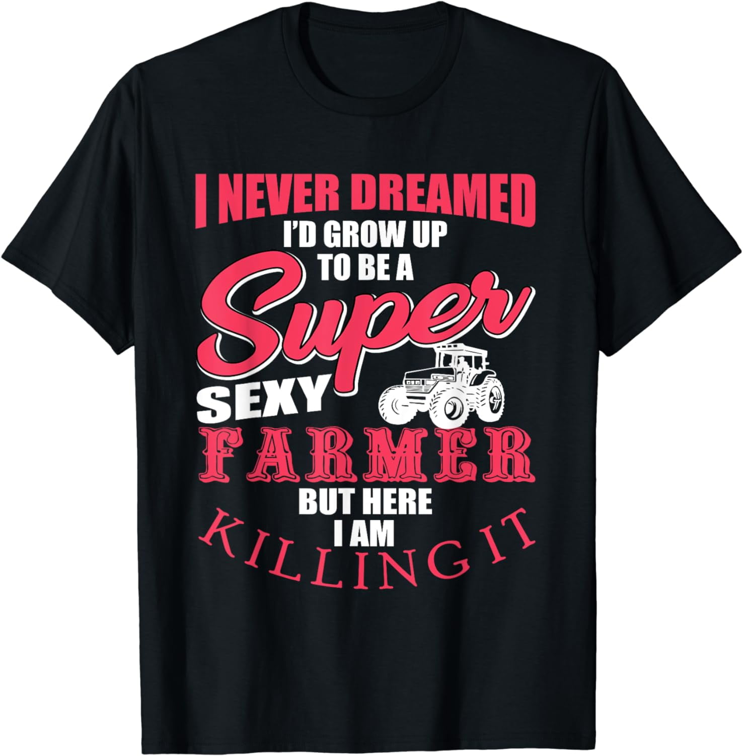 Great Farmer Saying Gift Tractor Farm Arable Farming Cotton TShirt