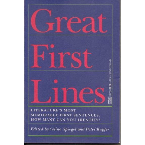 Pre-Owned Great First Lines (Paperback) 0449907228 9780449907221