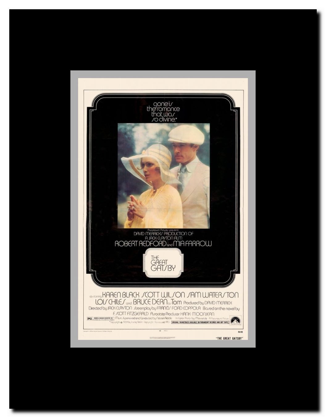 Great Gatsby The Framed Movie Poster