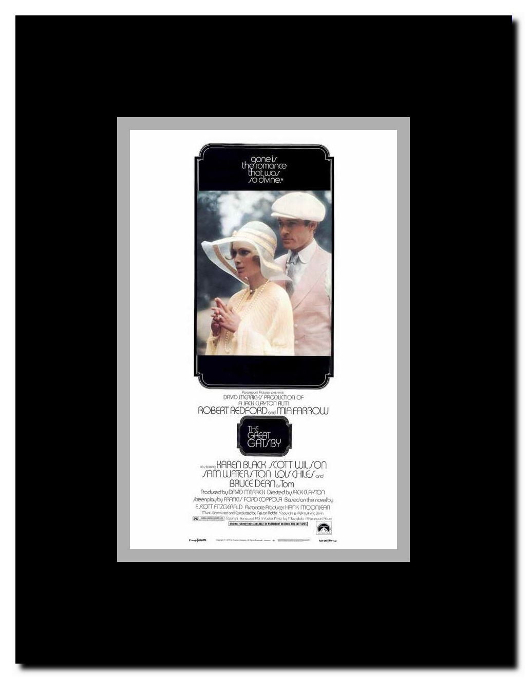 Great Gatsby The Framed Movie Poster