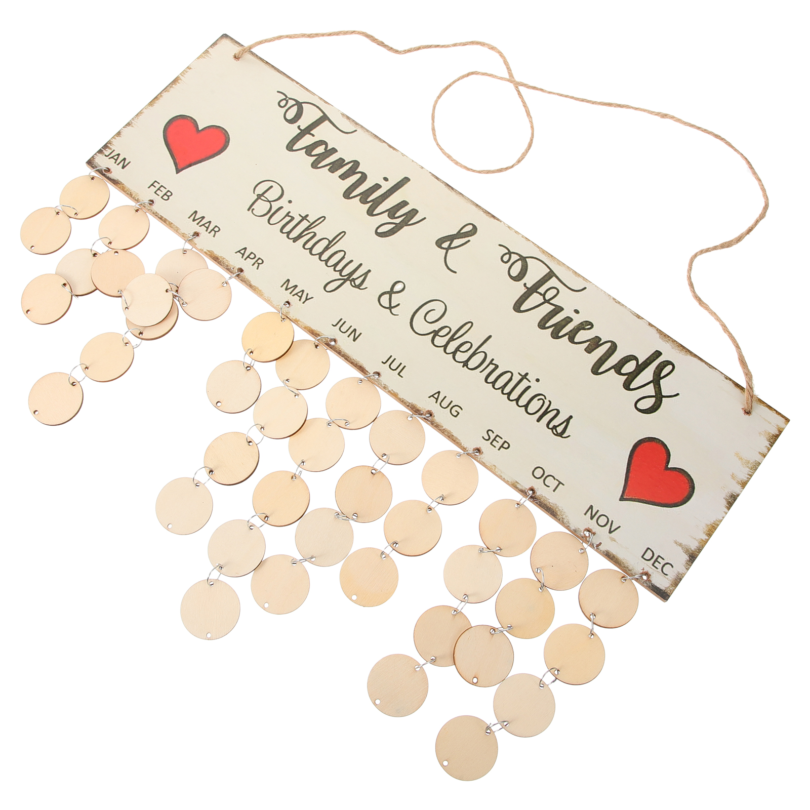 Great Gift Idea Hanging Plaque Family Calendar Birthday Reminder