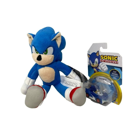 Great Gift Set- Sonic The Hedgehog Kids Plush & Diecast Set