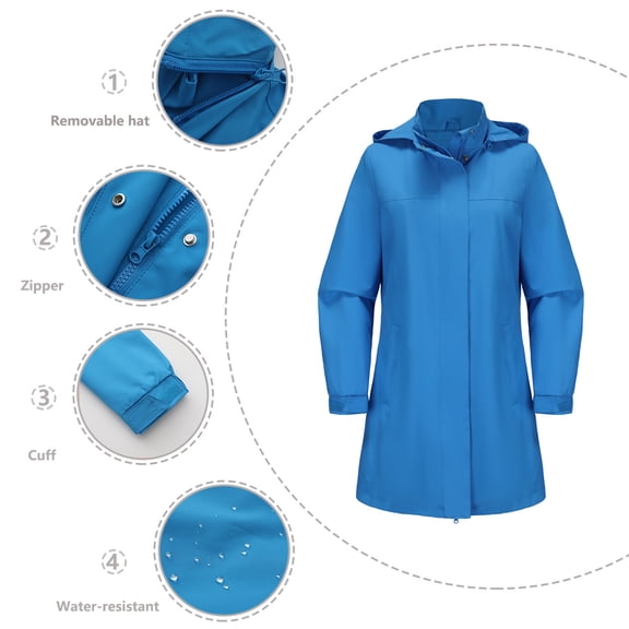 Great Gifts for Less Ofreoo Womens Solid Color Detachable Hat Windbreaker Women's Long Sleeved Thin Jacket Long Sleeved Hooded Casual Jacket Winter Coats for Women