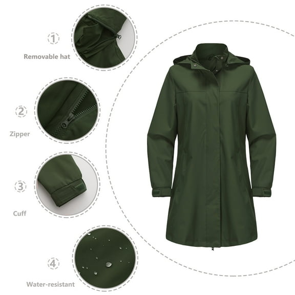 Great Gifts for Less Ofreoo Womens Solid Color Detachable Hat Windbreaker Women's Long Sleeved Thin Jacket Long Sleeved Hooded Casual Jacket Winter Coats for Women