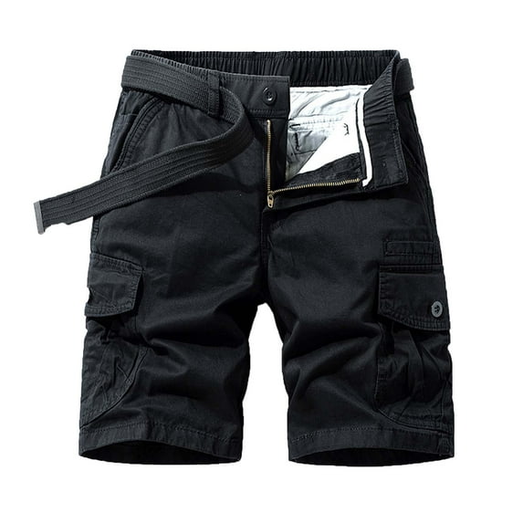 Great Gifts for Less Men Swim Shorts Swim Shorts Men Ndbuld Men's Plus Size Cargo Shorts Multi-Pockets Relaxed Summer Beach Shorts Pants Black 2XL