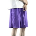 thumbnail image 1 of Great Gifts for Less Ndbuld Men's Athletic Short Summer Men's Ice Silk Quick Drying Shorts Men's Summer Solid Color Casual Sports Capris,Purple,M, 1 of 7