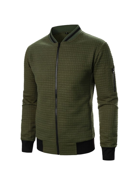 Great Gifts for Less Ofreoo Men's Lightweight Jackets Full Leisure Solid Color Casual Windbreaker Coat with Zip Pockets