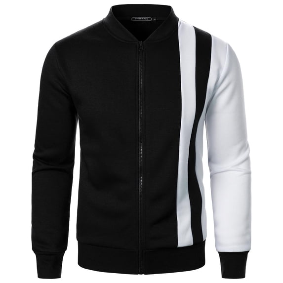 Great Gifts for Less Ofreoo Mens Coats Winter Zipper Stand Collar Casual Loose Long Sleeved Hatless Jackets