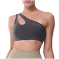 thumbnail image 1 of Great Gifts for Less Ofreoo Sports Bras for Women One Shoulder Sports Bras Workout Right Strap Yoga Underwear Cute Medium Support Crop Tops, 1 of 3