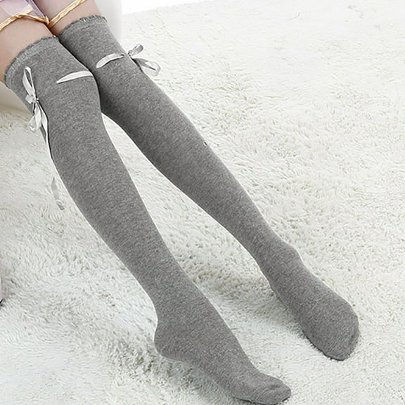 Great Gifts for Less Ofreoo Women New Over Knee Thigh High Cotton Stocking Long Knittd Boot Hosiery Socks Crew Socks for Women