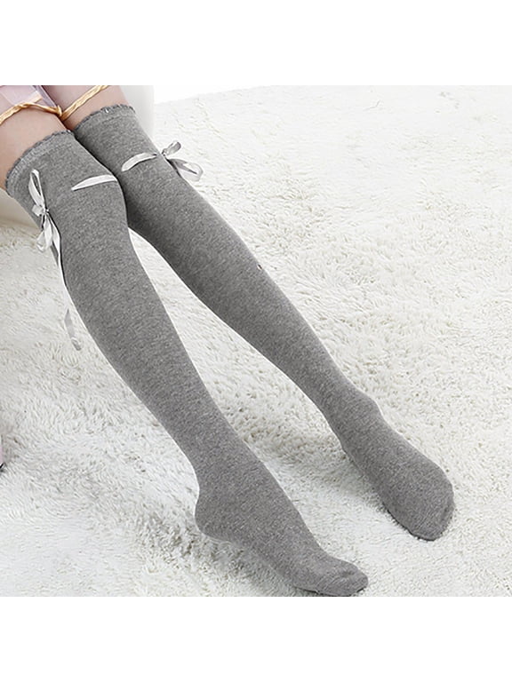 Great Gifts for Less Ofreoo Women New Over Knee Thigh High Cotton Stocking Long Knittd Boot Hosiery Socks Crew Socks for Women