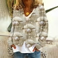 thumbnail image 1 of Great Gifts for Less Ofreoo Women‘s Casual Cardigan Button Christmas Printed Fashion Jacket Top Winter Clothes for Women, 1 of 1