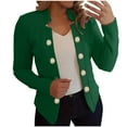 thumbnail image 1 of Great Gifts for Less Ofreoo Women's Solid Color Casual Fashion Button Long Sleeved Cardigan Jacket Coat Tops Fall Coats for Women 2024, 1 of 5