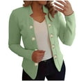 thumbnail image 1 of Great Gifts for Less Ofreoo Women's Solid Color Casual Fashion Button Long Sleeved Cardigan Jacket Coat Tops Fall Coats for Women 2024, 1 of 5