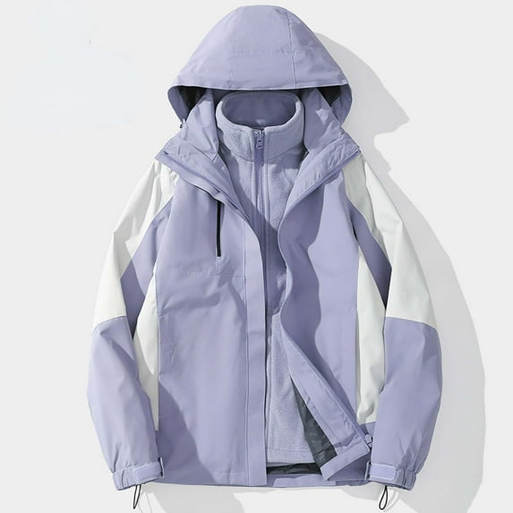 Great Gifts for Less Ofreoo WomenDetachableWinterThickeningThick Fleece Interchange Jacket Winter Coats for Women