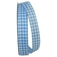 thumbnail image 1 of Great Gingham 3 Value Wired Edge Ribbon - Blue - 0.875 in. x 50 yards, 1 of 1