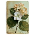 thumbnail image 1 of Vintage Hydrangea Metallic Painted Tin Signboard - 8X12 | Durable Iron Wall Art for Home, Bar, Cafe, Garage and Garden Decorations | Easy Hanging Floral Designs, 1 of 8