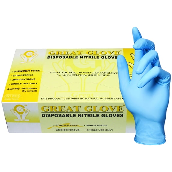 Great Glove Industrial Grade Nitrile Disposable Gloves, NM50020-XL-BX, (Pack of 95)