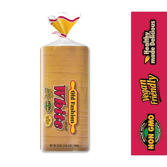 Great Grains Bakery Old Fashion White Bread Loaf, 24 oz, 19 Count