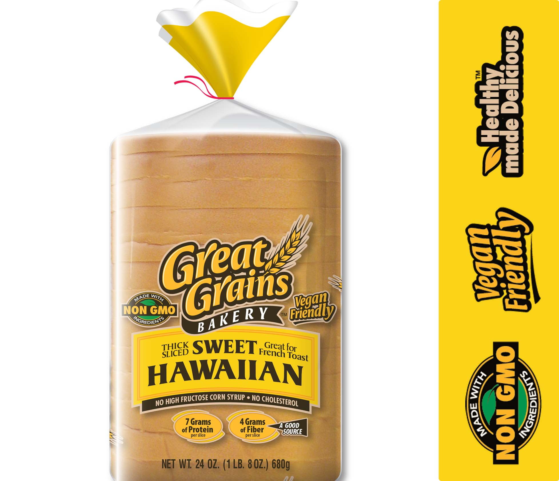 Great Grains Bakery Thick Sliced Sweet Hawaiian Bread, 24 Oz.