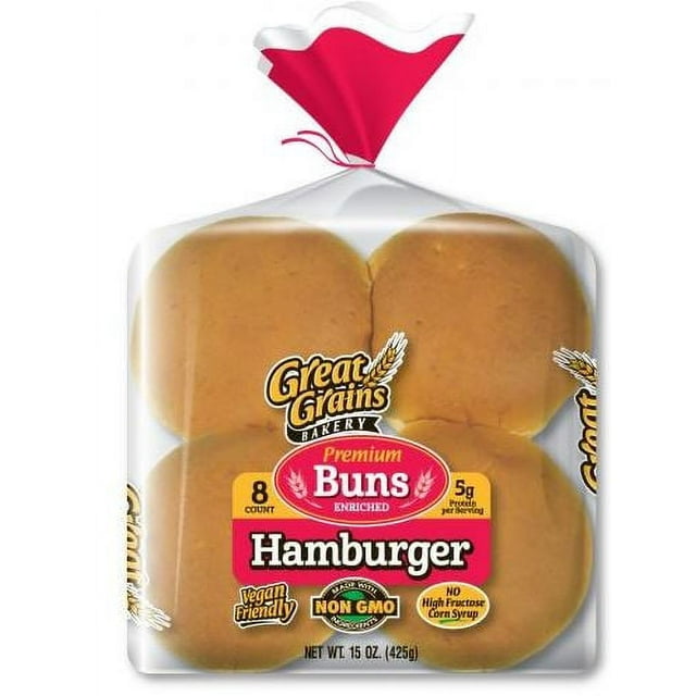 Great Grains Premium Hamburger Buns 8 ct, 15 oz