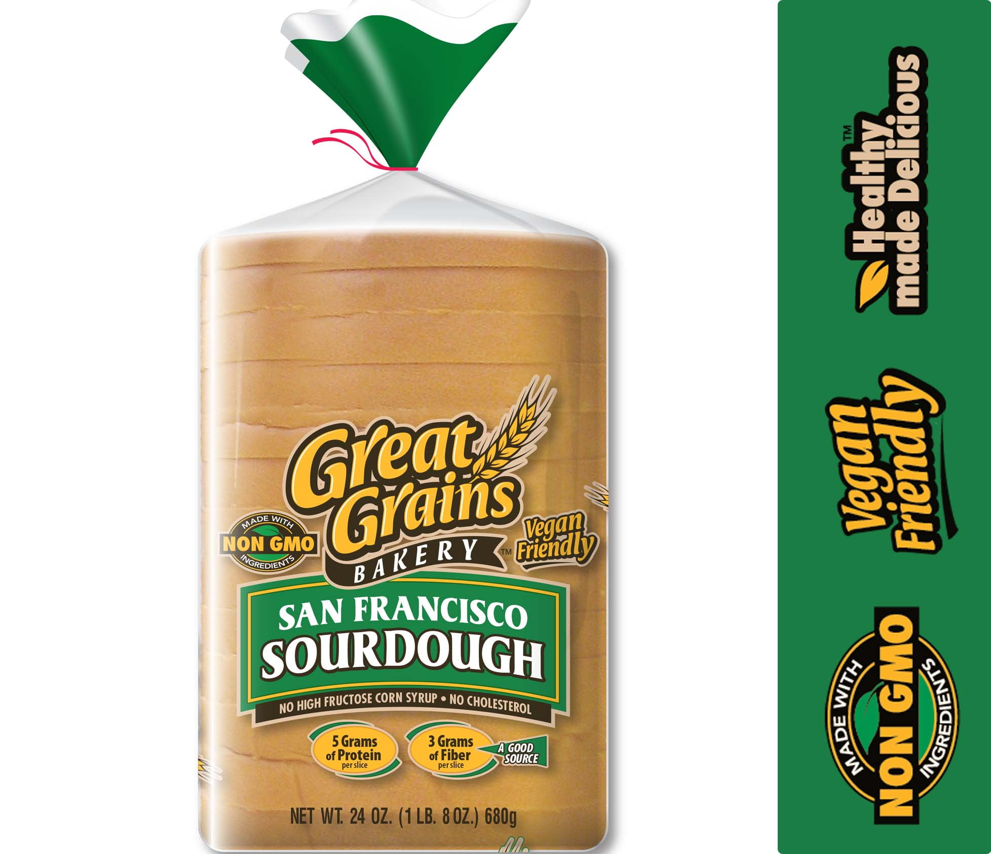 Great Grains San Francisco Sourdough Premium Wide Pan Bread, 24 oz