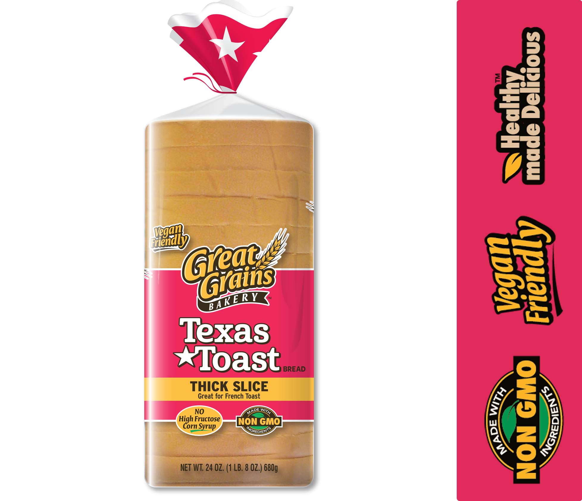 Great Grains Texas Toast Traditional Bread, 24 oz