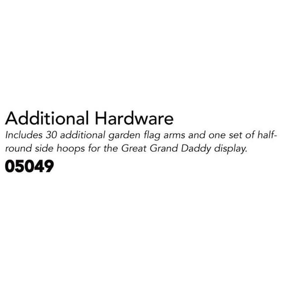 Additional Hardware for 05092, 20 Garden Flag Arms