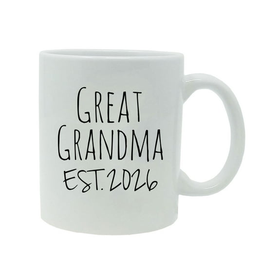 Great Grandma Established Est. 2026 11-Ounce Ceramic Sublimation Coffee Mug with Gift Box, White
