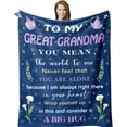 thumbnail image 1 of Great Grandma Gifts, Great-Grandma Blankets 50x60, Promoted to Great Grandma Gift, Gifts for Great Grandma, Mothers Day/Christmas/Birthday Gifts for Great Grandmother, Great Grandma Gift, 1 of 6