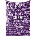 thumbnail image 1 of Great Grandma Gifts, Super Soft Flannel Throw Blankets Gifts for Great Grandma, Great Grandmother Nana, Gigi, Granny, Grammy Presents for Birthday Mothers Day, 50” x 60”- Best Ever, 1 of 6