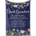 thumbnail image 1 of Great Grandma Gifts, Super Soft Flannel Throw Blankets Gifts for Great Grandma, Great Grandmother Nana, Gigi, Granny, Grammy Presents for Birthday Mothers Day, 50” x 60”- Heart, 1 of 6
