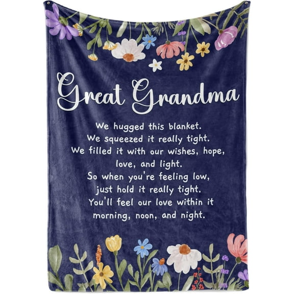 Great Grandma Gifts, Super Soft Flannel Throw Blankets Gifts for Great Grandma, Great Grandmother Nana, Gigi, Granny, Grammy Presents for Birthday Mothers Day, 50” x 65”- Great Grandma