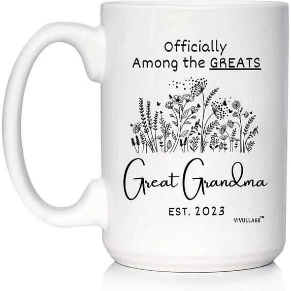 Great Grandma Mug 2023, New Great Grandma Gifts, Youre Going To Be Great Grandparents, Presents For Great Grandma Pregnancy Announcement, Great Grandmother Gifts, White Mug 15Oz