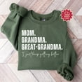 thumbnail image 1 of Great Grandma Sweatshirt, Mom Grandma Great-Grandma Sweatshirt Pregnancy Announcement Great-Grandma, Baby Reveal To Family Mother TSHIRT All Size S-5XL, 1 of 5
