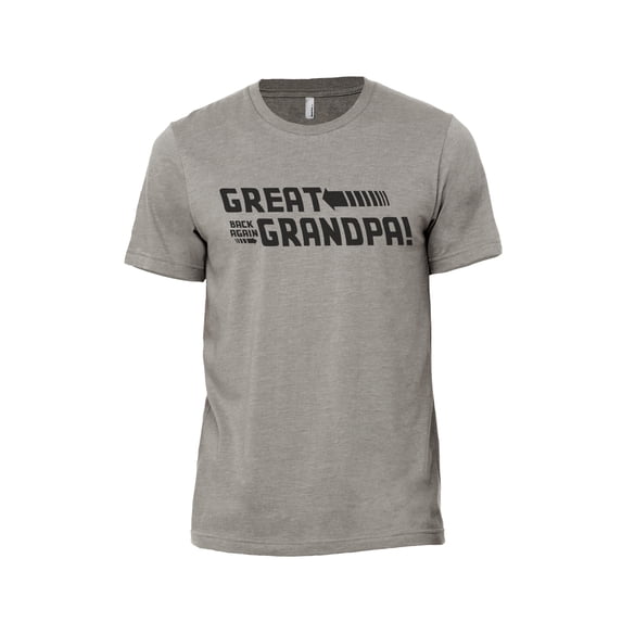 Great Grandpa Men's Modern Fit Fun Casual T-Shirt Printed Graphic Tee Military Grey 3X-Large