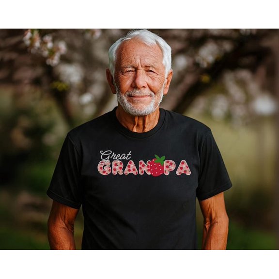 Great Grandpa Strawberry T-Shirt, Family Tee, Grandfather, Berry First Birthday Family Shirts, Birthday Strawberry