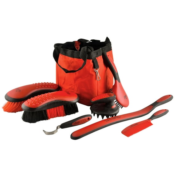 Great Grips 7-Piece Grooming Set w/Bag Colors: Red