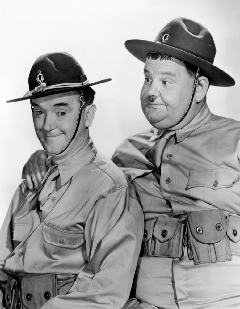 Great Guns, From Left, Stan Laurel, Oliver Hardy, 1941, Tm And