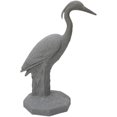 thumbnail image 1 of Great Heron Statue – Natural Granite Appearance – Made of Resin – Lightweight – 31 Height, 1 of 4