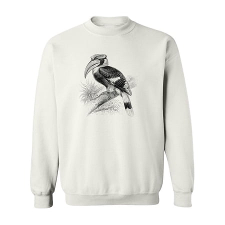 Great Hornbill Sketch Sweatshirt Men -Image by Shutterstock, Male Medium