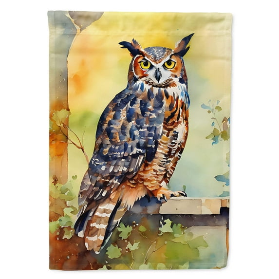 Great Horned Owl House Flag 28 in x 40 in