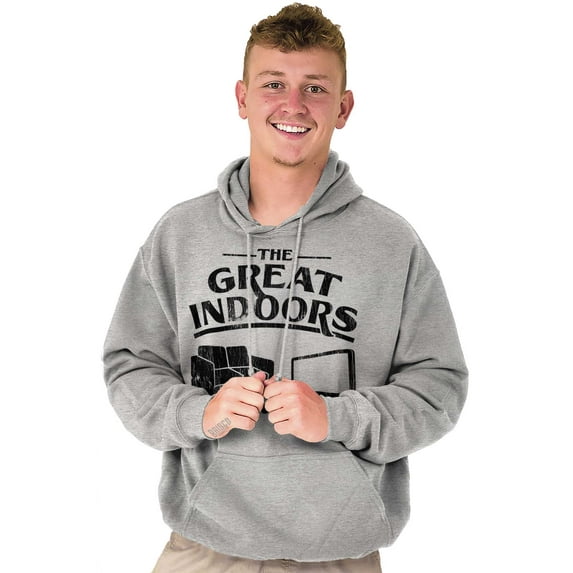 Great Indoors Couch Potato Gamer Nerd Hoodie Hooded Sweatshirt Men Brisco Brands M