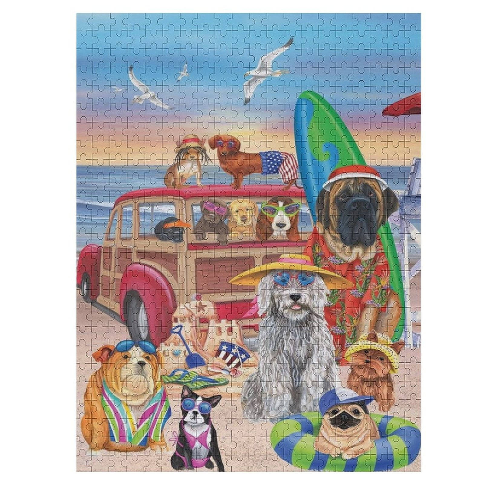 Great Jigsaw Puzzles for Adults 500 Piece Nautical Beach Surfboards