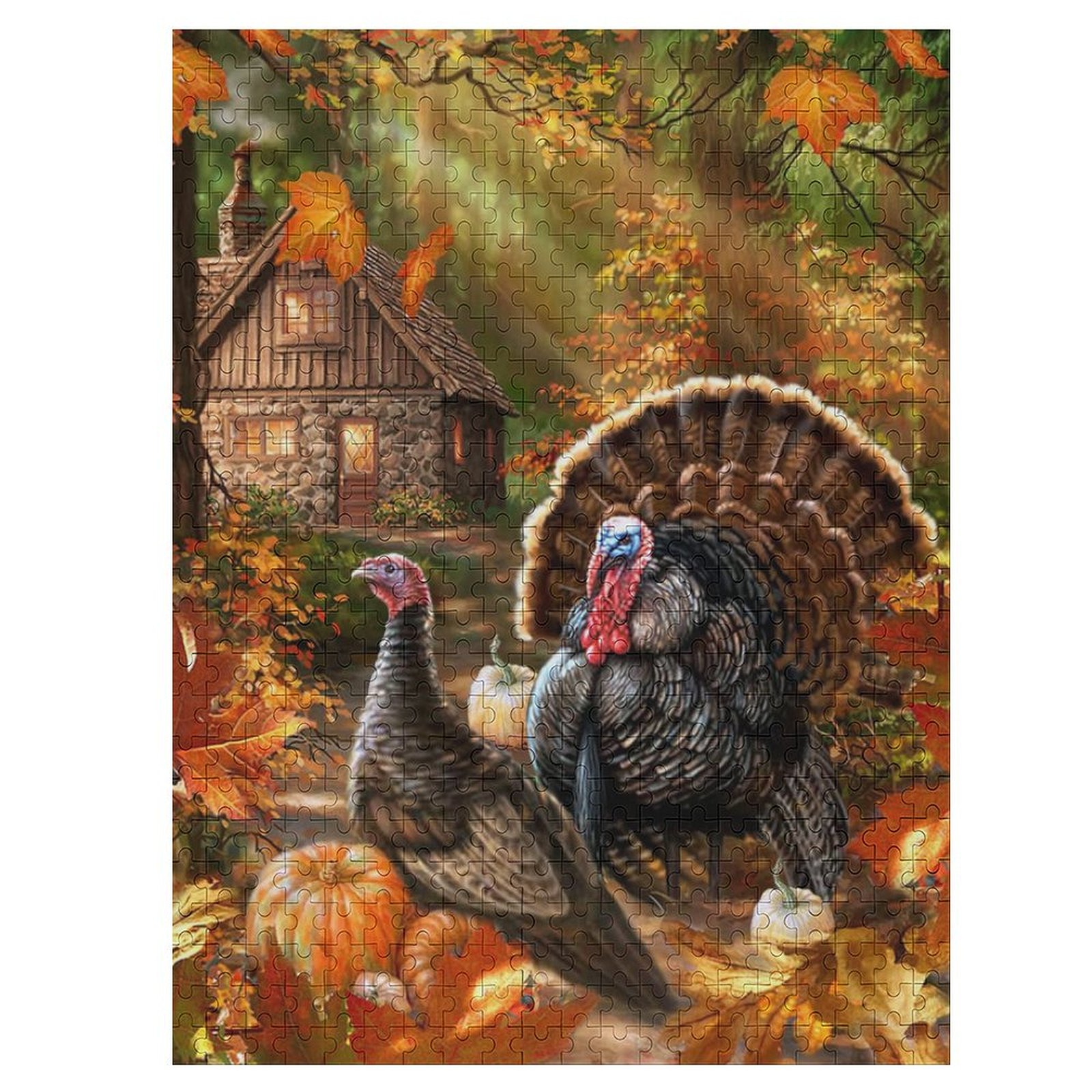 Great Jigsaw Puzzles for Adults 500 Piece Thanksgiving Autumn Leaves