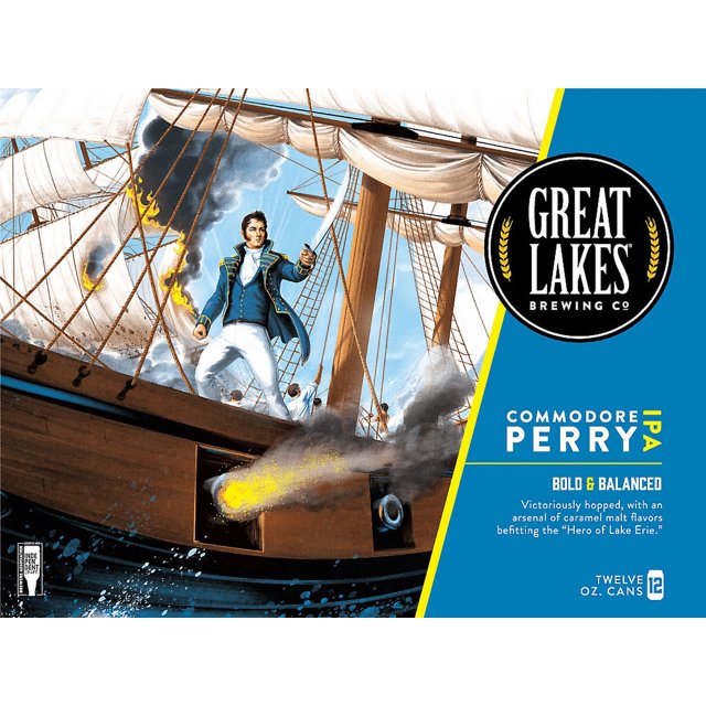 Great Lakes Commondore Perry IPA Beer, 12 Pack, 12 fl oz Cans, 7.7 ABV