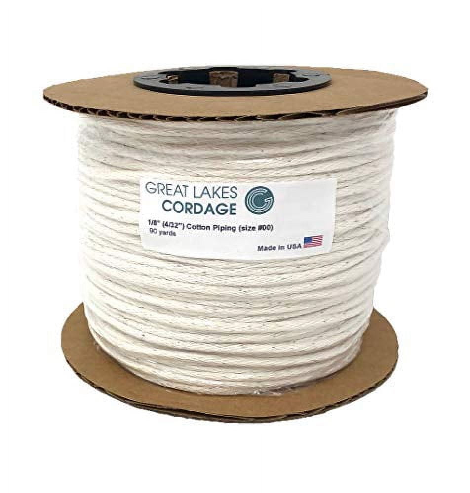 BENECREAT PVC Welt Cord - 30m (5mm) White Polyester Piping For Sewing, Crochet & Crafts